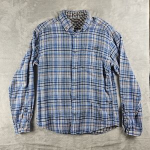 Eddie Bauer Classic Fit Long Sleeve Button Up Plaid Shirt Mens Size Medium